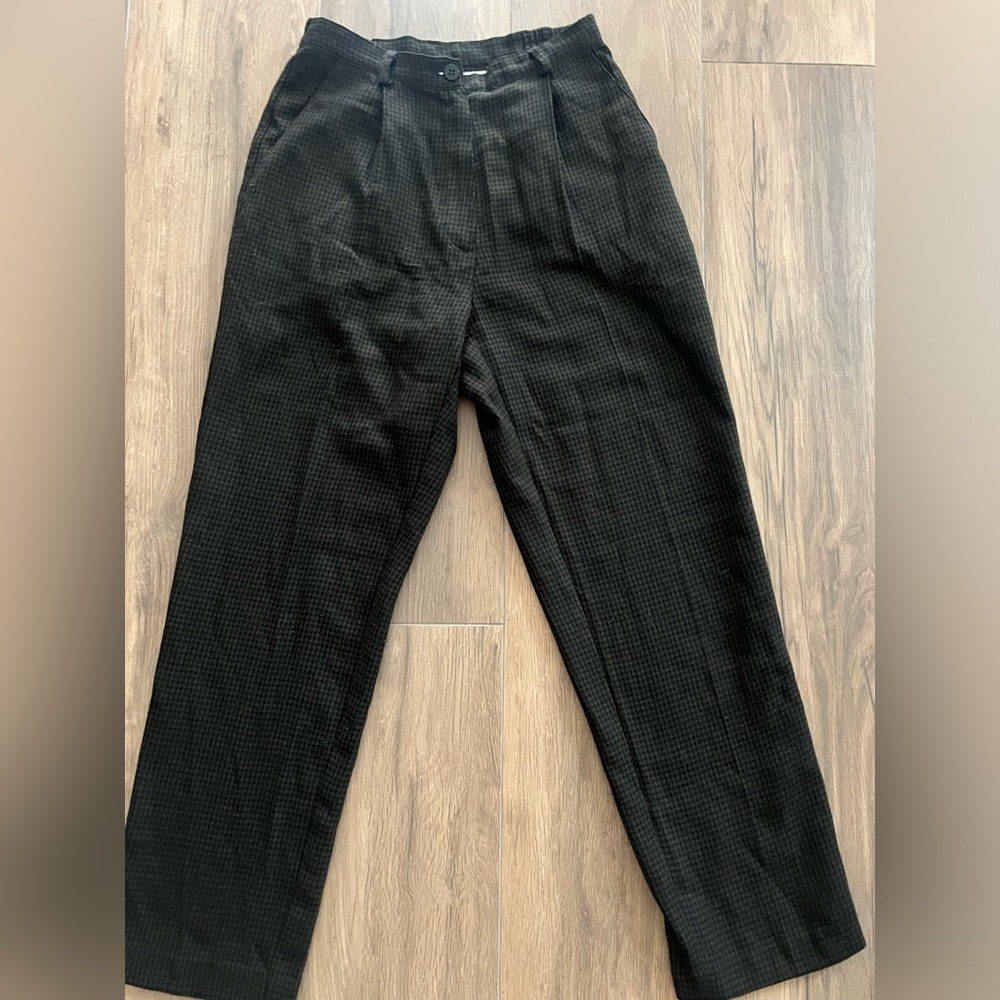 Liz Baker Tweed Pleated Pants Vintage 4P Brown